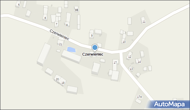 Czerwieniec, Czerwieniec, 18, mapa Czerwieniec