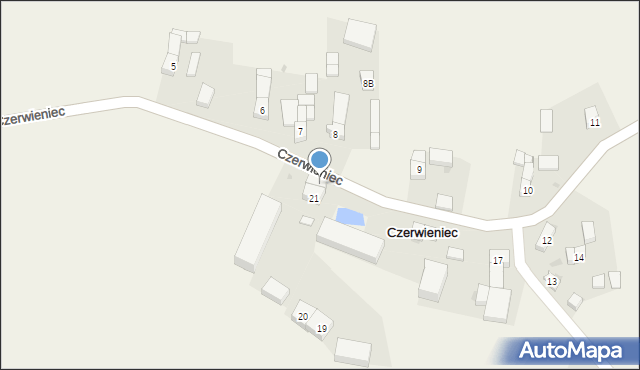 Czerwieniec, Czerwieniec, 22, mapa Czerwieniec