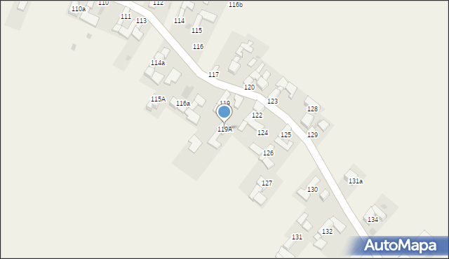 Czerwienne, Czerwienne, 119A, mapa Czerwienne