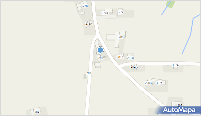 Czerwienne, Czerwienne, 281, mapa Czerwienne