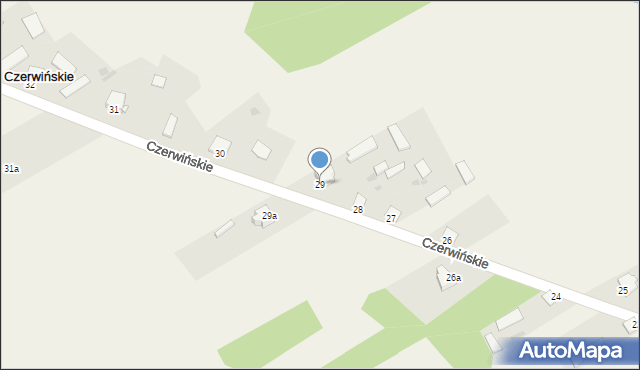 Czerwińskie, Czerwińskie, 29, mapa Czerwińskie