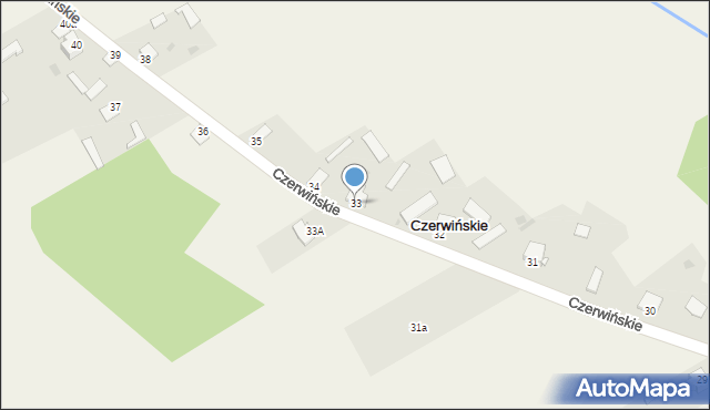 Czerwińskie, Czerwińskie, 33, mapa Czerwińskie