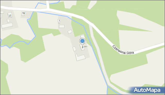Czerwona Góra, Czerwona Góra, 6, mapa Czerwona Góra