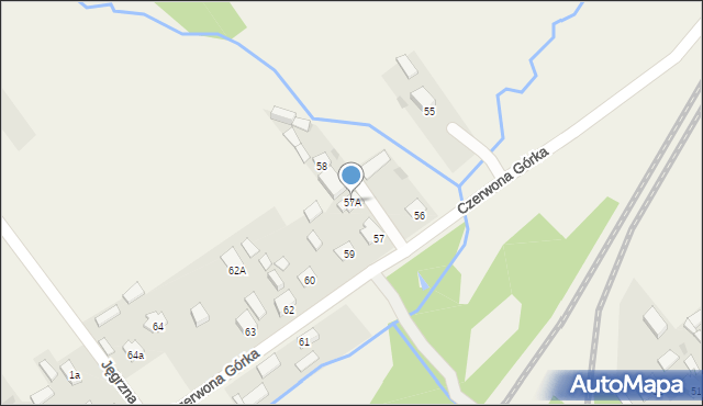 Czerwona Górka, Czerwona Górka, 57A, mapa Czerwona Górka