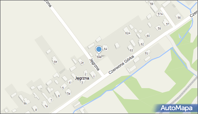 Czerwona Górka, Czerwona Górka, 64a, mapa Czerwona Górka