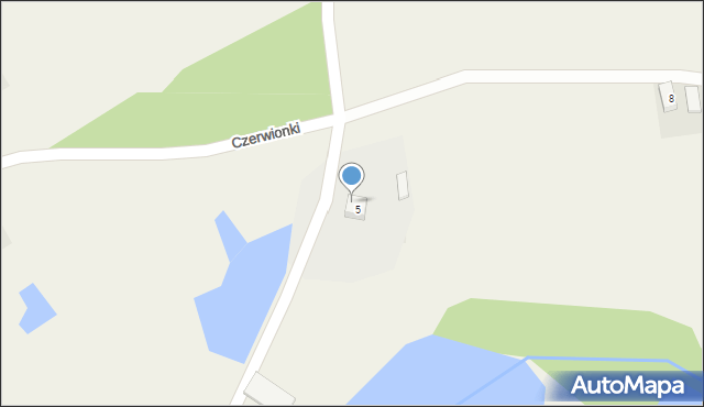 Czerwona Woda, Czerwionki, 5a, mapa Czerwona Woda