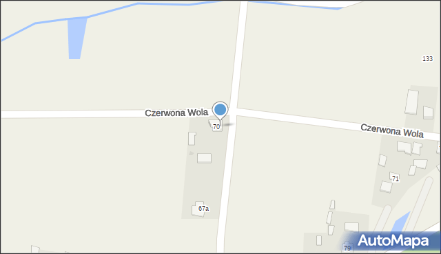 Czerwona Wola, Czerwona Wola, 70A, mapa Czerwona Wola