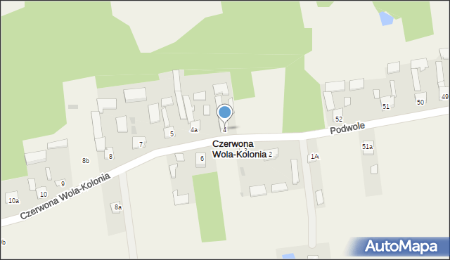 Czerwona Wola-Kolonia, Czerwona Wola-Kolonia, 4, mapa Czerwona Wola-Kolonia