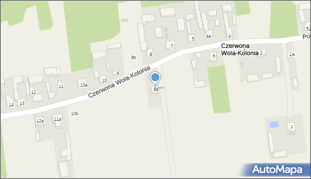 Czerwona Wola-Kolonia, Czerwona Wola-Kolonia, 8a, mapa Czerwona Wola-Kolonia