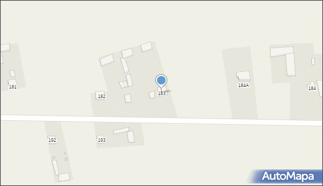 Czerwone, Czerwone, 183, mapa Czerwone