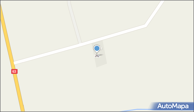 Czerwone, Czerwone, 262, mapa Czerwone