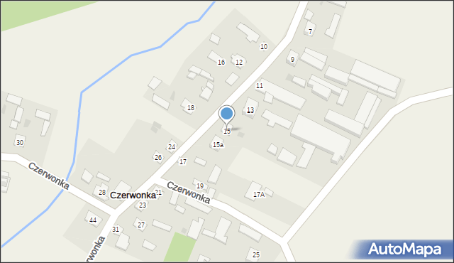 Czerwonka, Czerwonka, 15, mapa Czerwonka