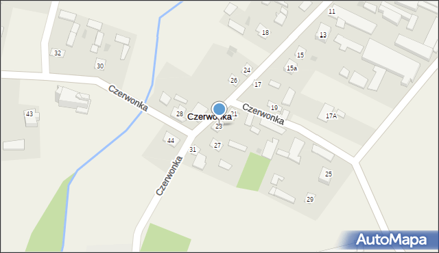 Czerwonka, Czerwonka, 23, mapa Czerwonka