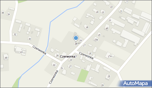 Czerwonka, Czerwonka, 26, mapa Czerwonka