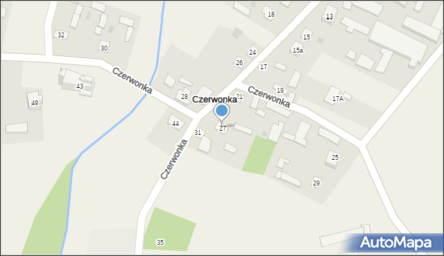 Czerwonka, Czerwonka, 27, mapa Czerwonka