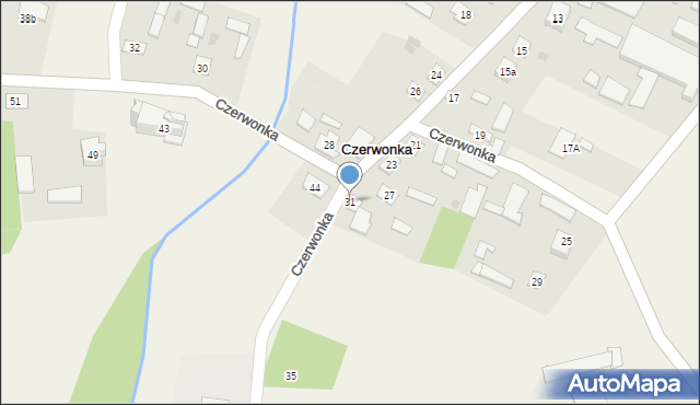 Czerwonka, Czerwonka, 31, mapa Czerwonka