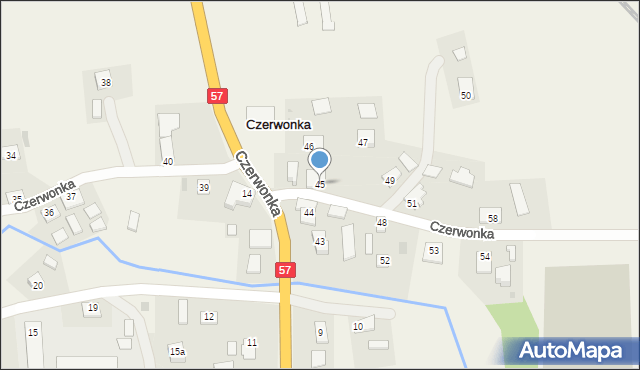 Czerwonka, Czerwonka, 45, mapa Czerwonka