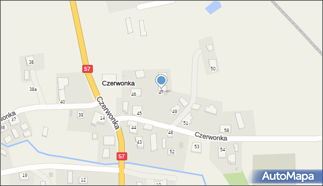 Czerwonka, Czerwonka, 47, mapa Czerwonka