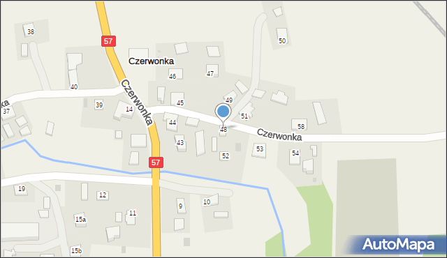 Czerwonka, Czerwonka, 48, mapa Czerwonka