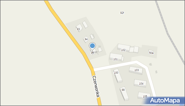 Czerwonka, Czerwonka, 95, mapa Czerwonka