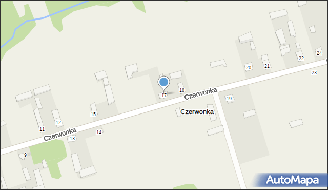 Czerwonka, Czerwonka, 17, mapa Czerwonka