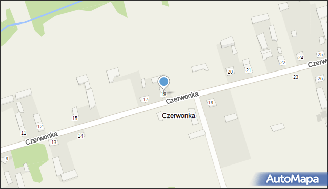 Czerwonka, Czerwonka, 18, mapa Czerwonka