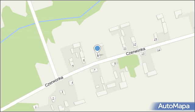 Czerwonka, Czerwonka, 8, mapa Czerwonka