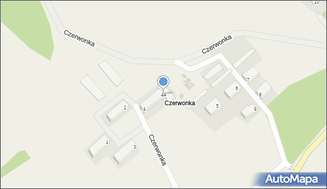 Czerwonka, Czerwonka, 4A, mapa Czerwonka