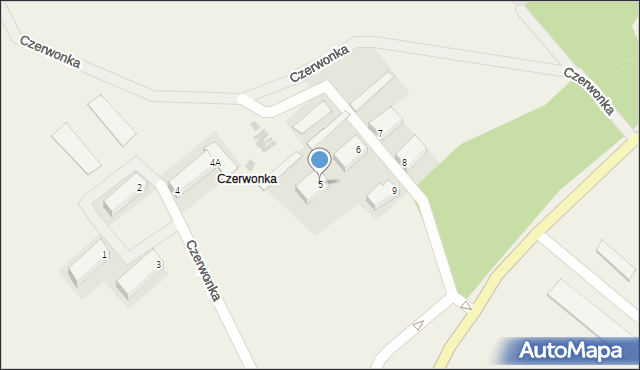 Czerwonka, Czerwonka, 5, mapa Czerwonka