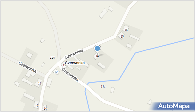 Czerwonka, Czerwonka, 14, mapa Czerwonka