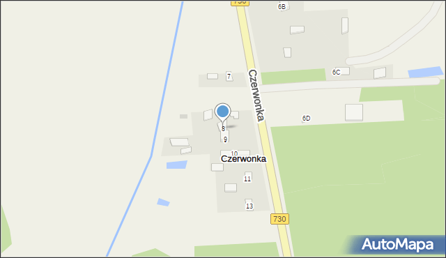 Czerwonka, Czerwonka, 8, mapa Czerwonka