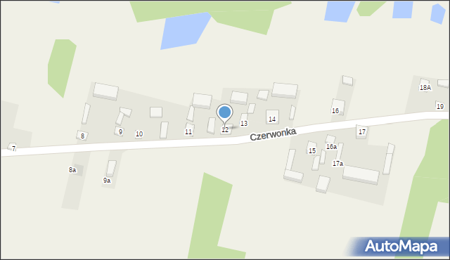 Czerwonka, Czerwonka, 12, mapa Czerwonka