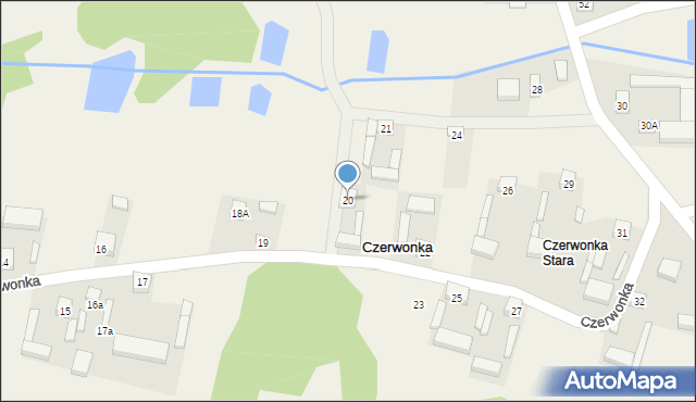 Czerwonka, Czerwonka, 20, mapa Czerwonka