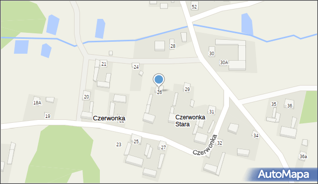 Czerwonka, Czerwonka, 26, mapa Czerwonka