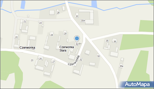 Czerwonka, Czerwonka, 31, mapa Czerwonka