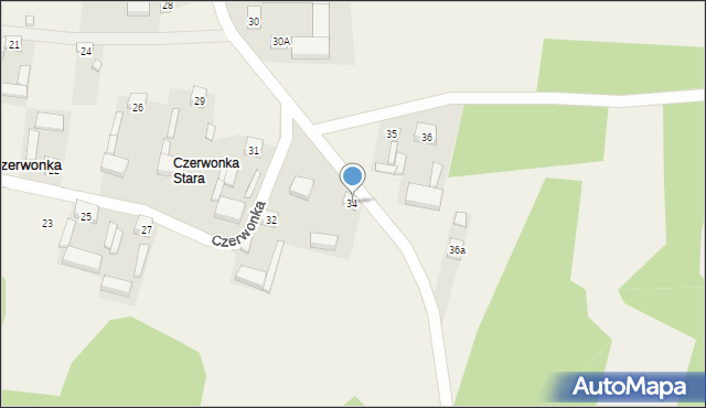 Czerwonka, Czerwonka, 34, mapa Czerwonka