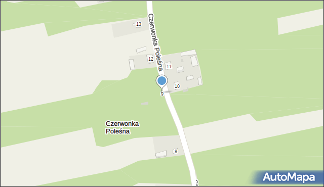 Czerwonka Poleśna, Czerwonka Poleśna, 9, mapa Czerwonka Poleśna