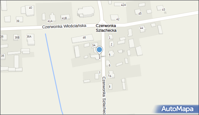 Czerwonka Szlachecka, Czerwonka Szlachecka, 4, mapa Czerwonka Szlachecka