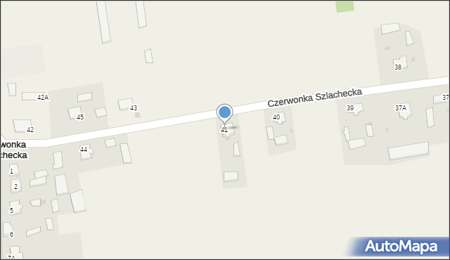 Czerwonka Szlachecka, Czerwonka Szlachecka, 41, mapa Czerwonka Szlachecka