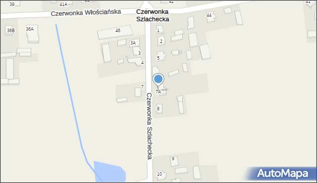 Czerwonka Szlachecka, Czerwonka Szlachecka, 7A, mapa Czerwonka Szlachecka