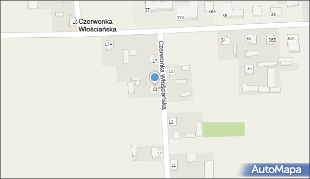 Czerwonka Włościańska, Czerwonka Włościańska, 14, mapa Czerwonka Włościańska