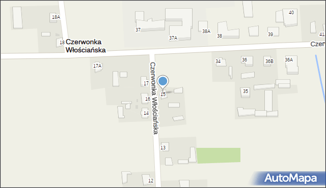 Czerwonka Włościańska, Czerwonka Włościańska, 15, mapa Czerwonka Włościańska