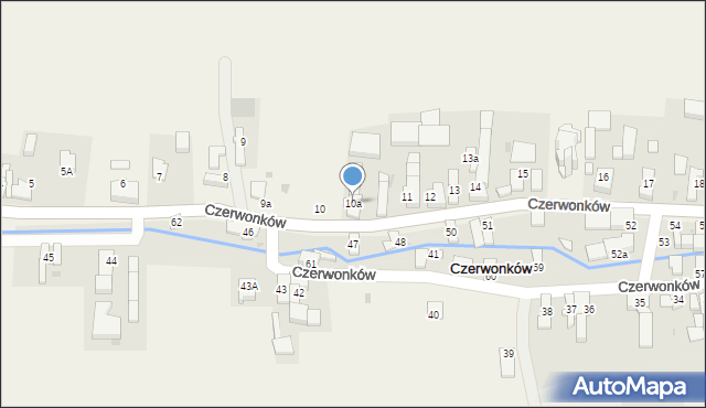 Czerwonków, Czerwonków, 10a, mapa Czerwonków