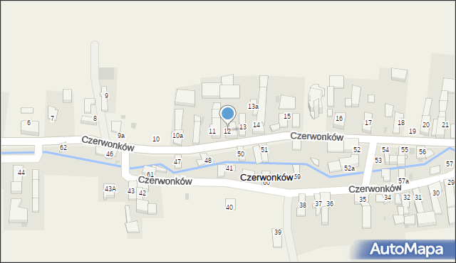 Czerwonków, Czerwonków, 12, mapa Czerwonków