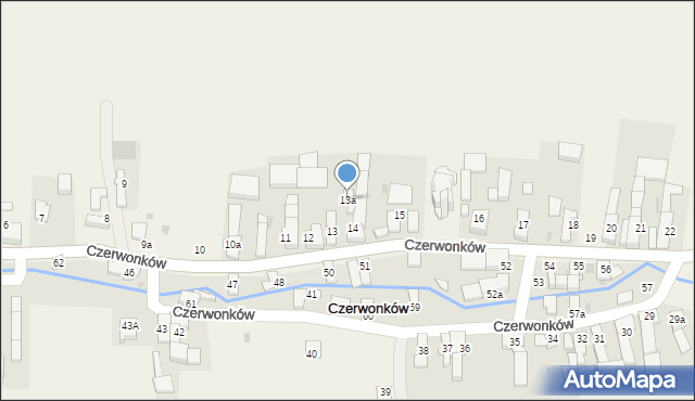 Czerwonków, Czerwonków, 13a, mapa Czerwonków