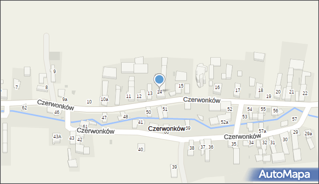 Czerwonków, Czerwonków, 14, mapa Czerwonków