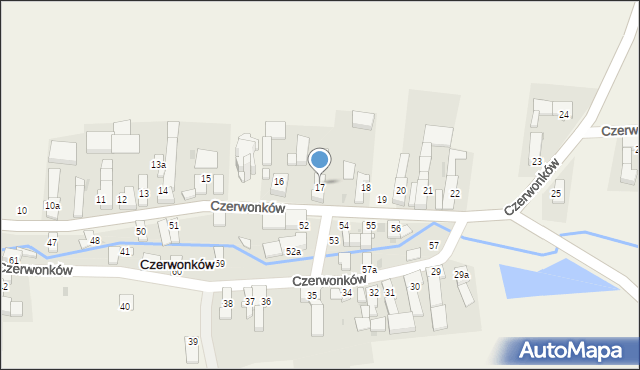 Czerwonków, Czerwonków, 17, mapa Czerwonków