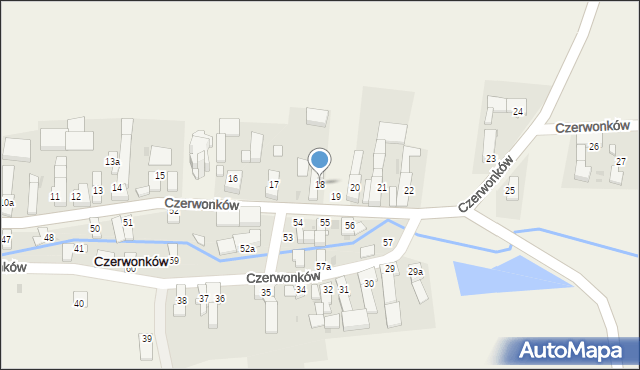 Czerwonków, Czerwonków, 18, mapa Czerwonków