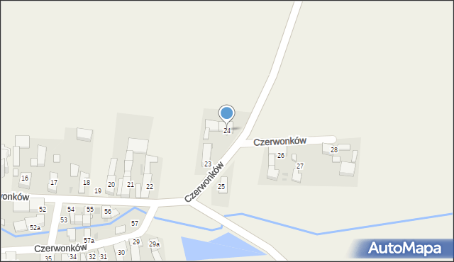 Czerwonków, Czerwonków, 24, mapa Czerwonków