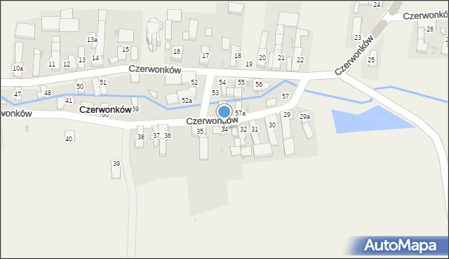 Czerwonków, Czerwonków, 34, mapa Czerwonków